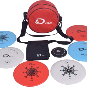 Disc Golf Set, Disc Golf Starter Set with 6 Discs, 1 Mini Marker, 1 Towel, Carry Bag