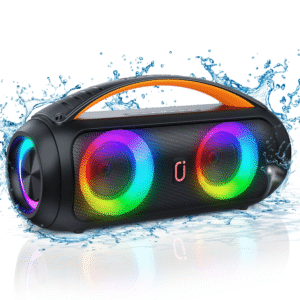 Bluetooth Speaker, Wireless Portable Speaker, Waterproof Outdoor Party Speaker, Dazzling LED Light, Remote