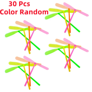 Plastic Bamboo Dragonfly Shape Hand Push Flying Propeller Outdoor Sports Game Kids Toy Gift Rotating Flying Arrow Outdoor Games